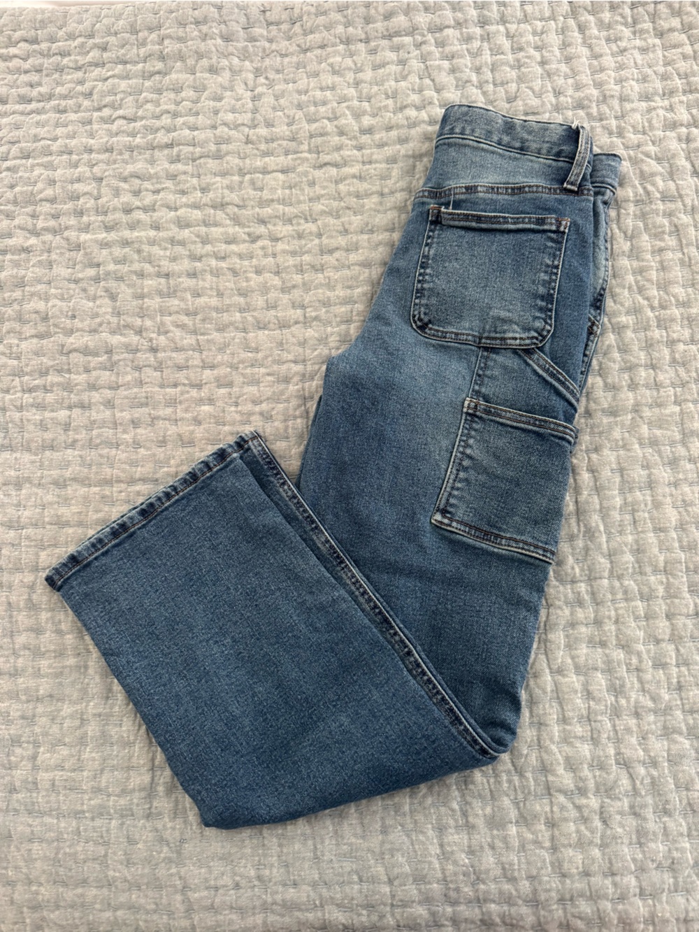 Kids Blue Straight-Leg Denim Jeans - Picture 3 of 5